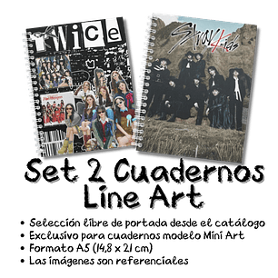 Set 2 Cuadernos Line Art