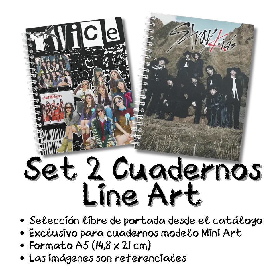 Set 2 Cuadernos Line Art 1