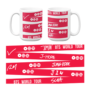 Taza BTS World Tour Bands