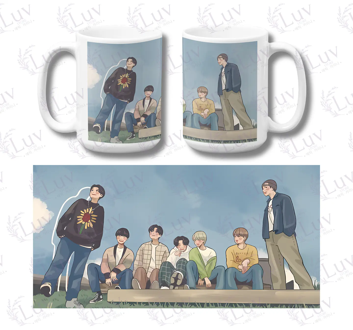 Tazón BTS OT7 | Life Goes On Chibi 1