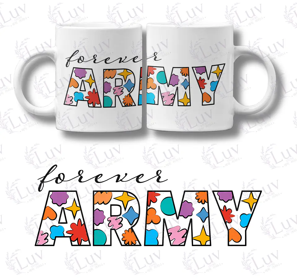 Tazón BTS OT7 | Forever ARMY 1