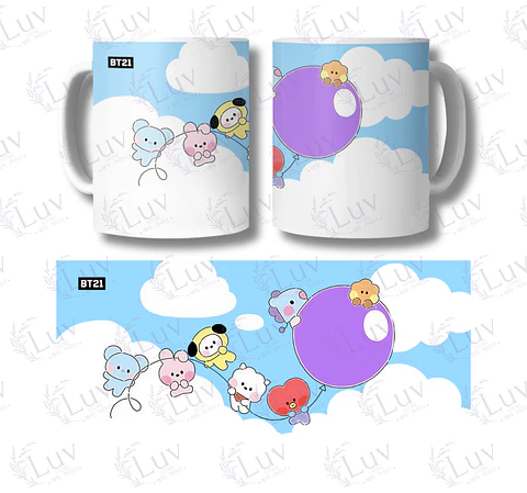 Tazón BT21 | Cloudy Friends