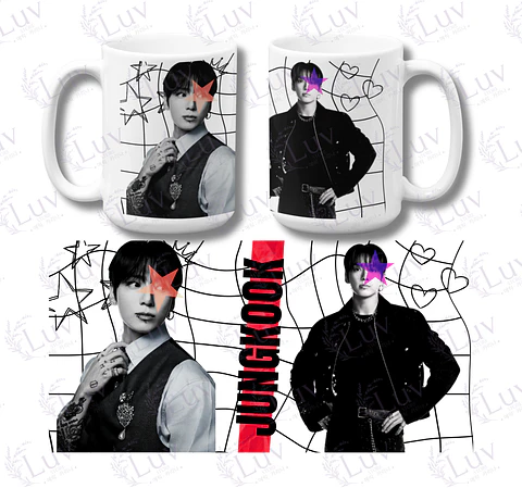 Tazón Jungkook BTS | Monochrome Sketch