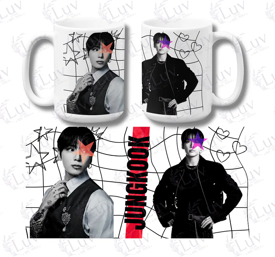 Tazón Jungkook BTS | Monochrome Sketch 1