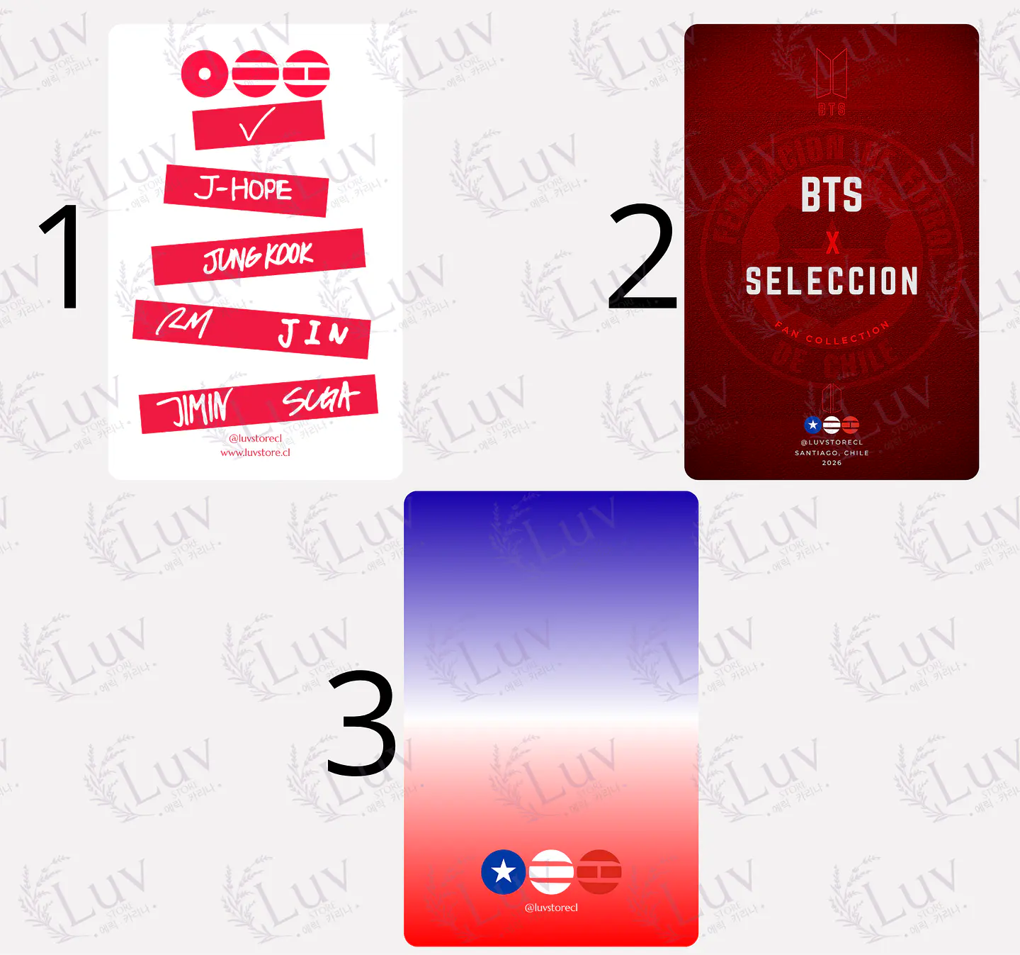 Set Photocards BTS OT7 | Selección Chilena Ver. 1 2