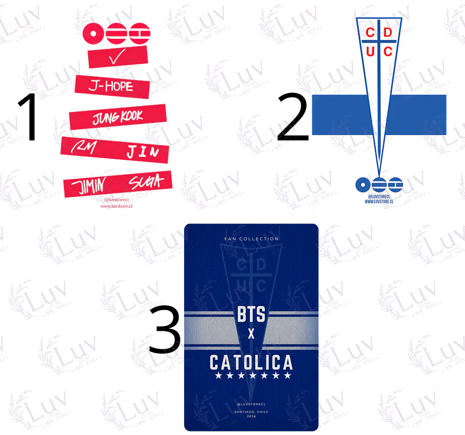 Set Photocards BTS OT7 | Universidad Católica Ver. 1 2