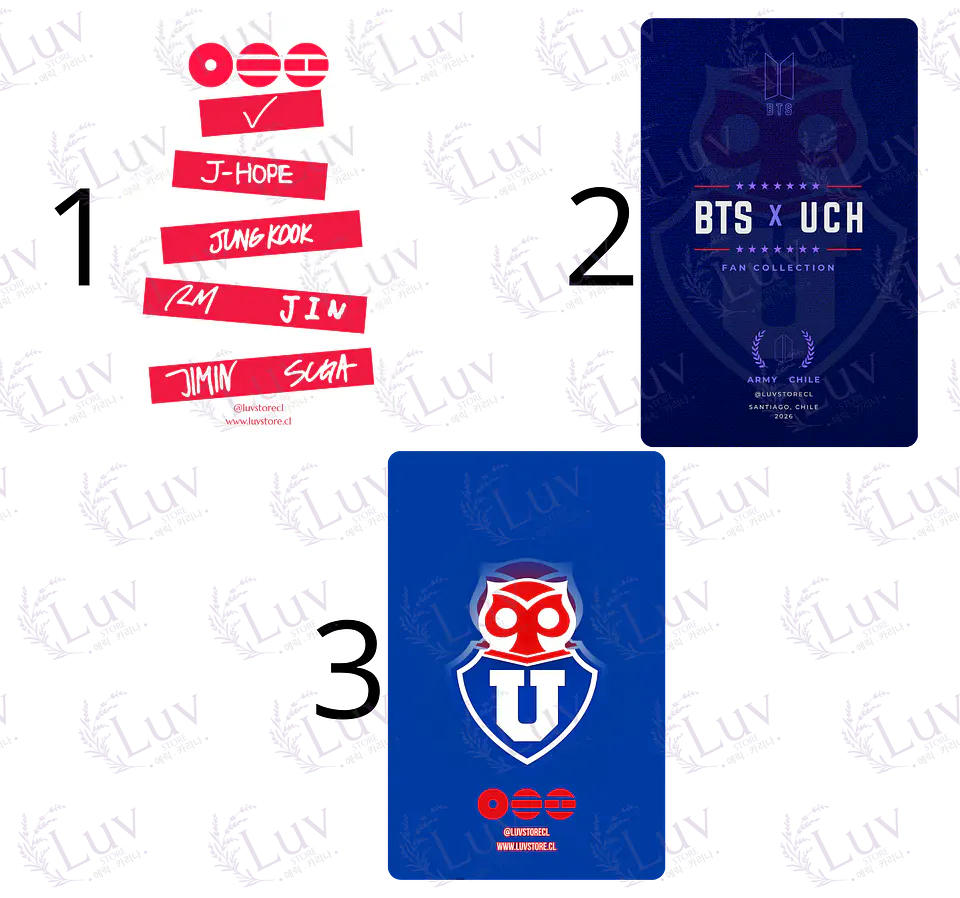 Set Photocards BTS OT7 | Universidad de Chile Ver. 4 2