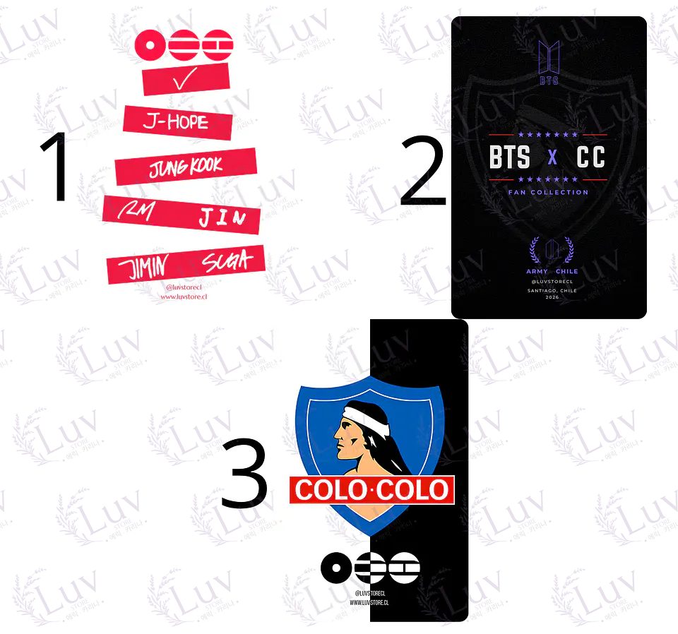 Set Photocards BTS OT7 | Colo-Colo Ver. 1 2