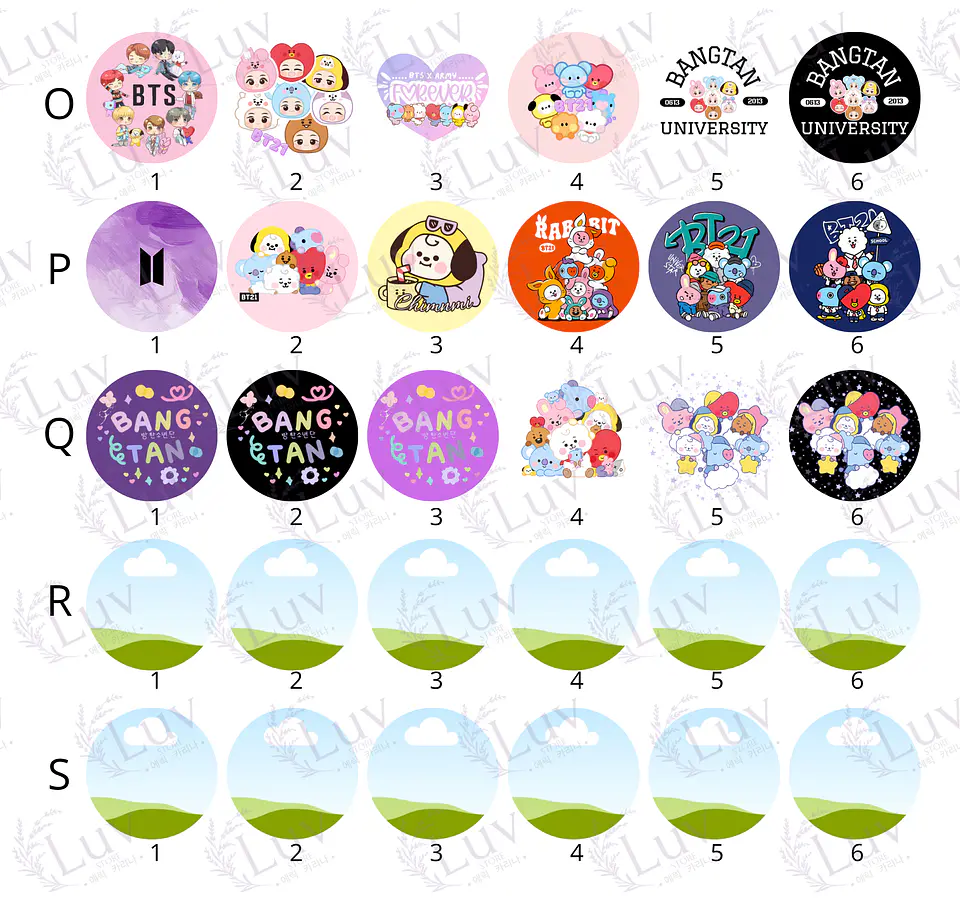 Chapitas BT21 | Colección Personajes 5