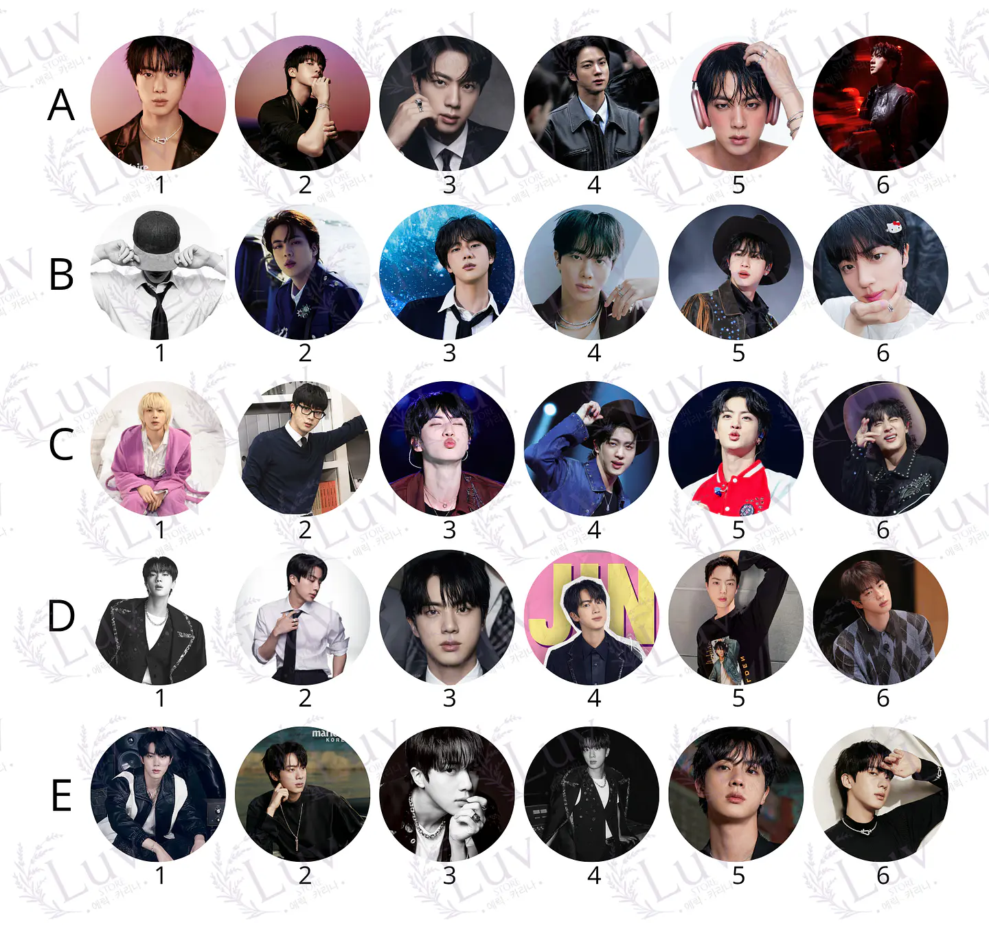 Chapitas Jin BTS | Colección Seokjin 2