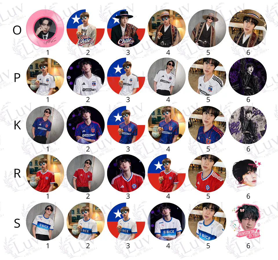 Chapitas Jin BTS | Colección Seokjin 5