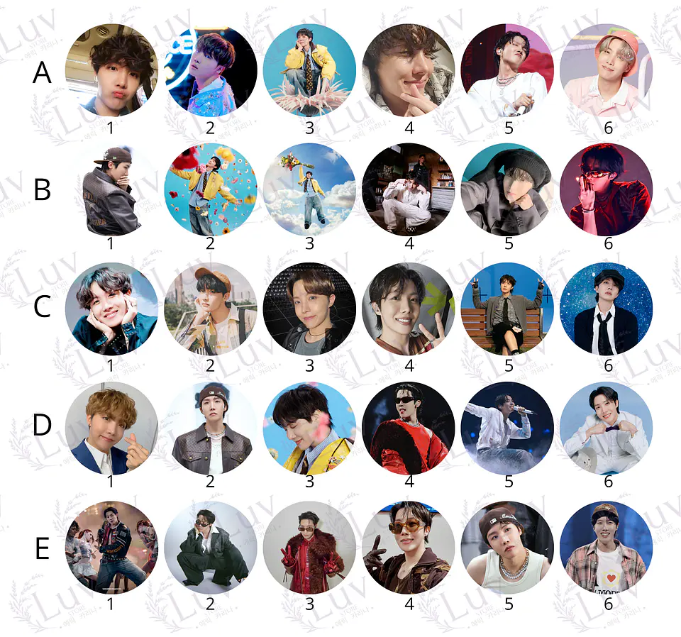 Chapitas J-Hope BTS | Colección Hoseok 2