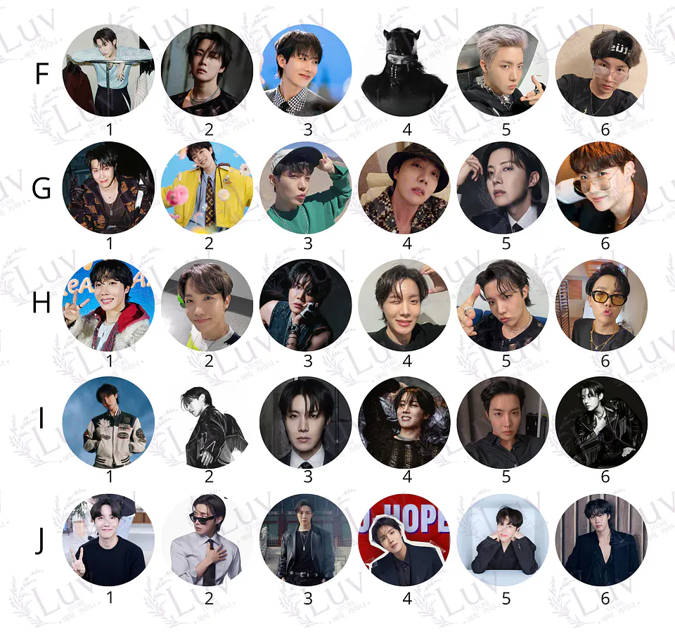 Chapitas J-Hope BTS | Colección Hoseok 3