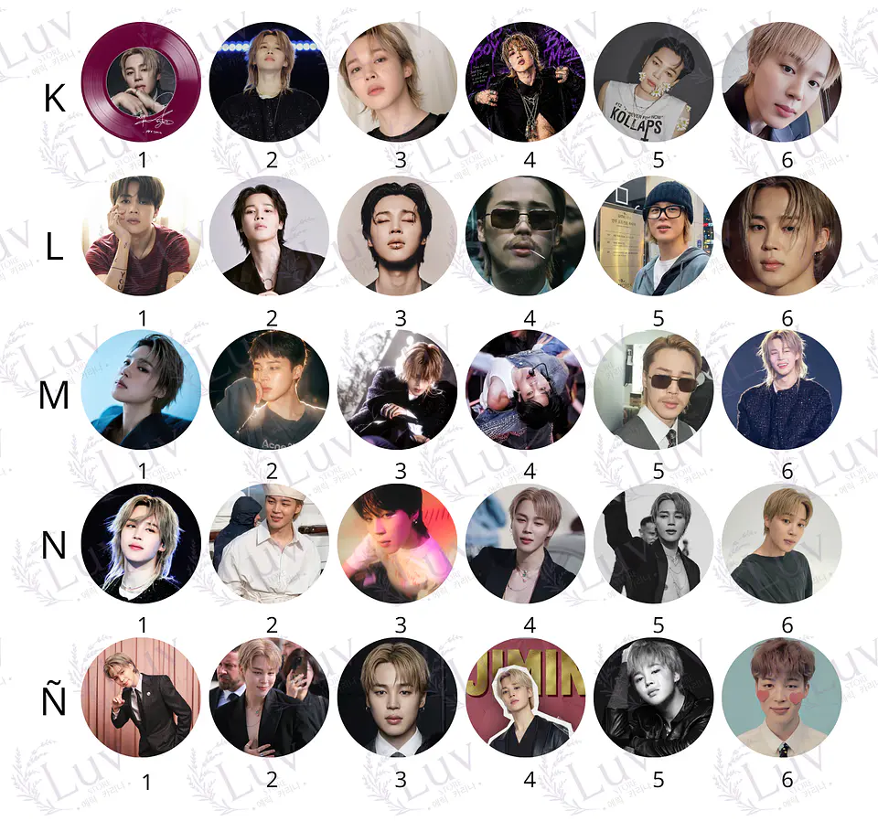 Chapitas Jimin BTS | Colección Park Jimin 4