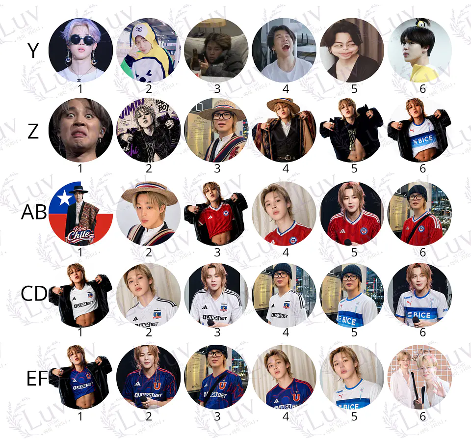Chapitas Jimin BTS | Colección Park Jimin 7