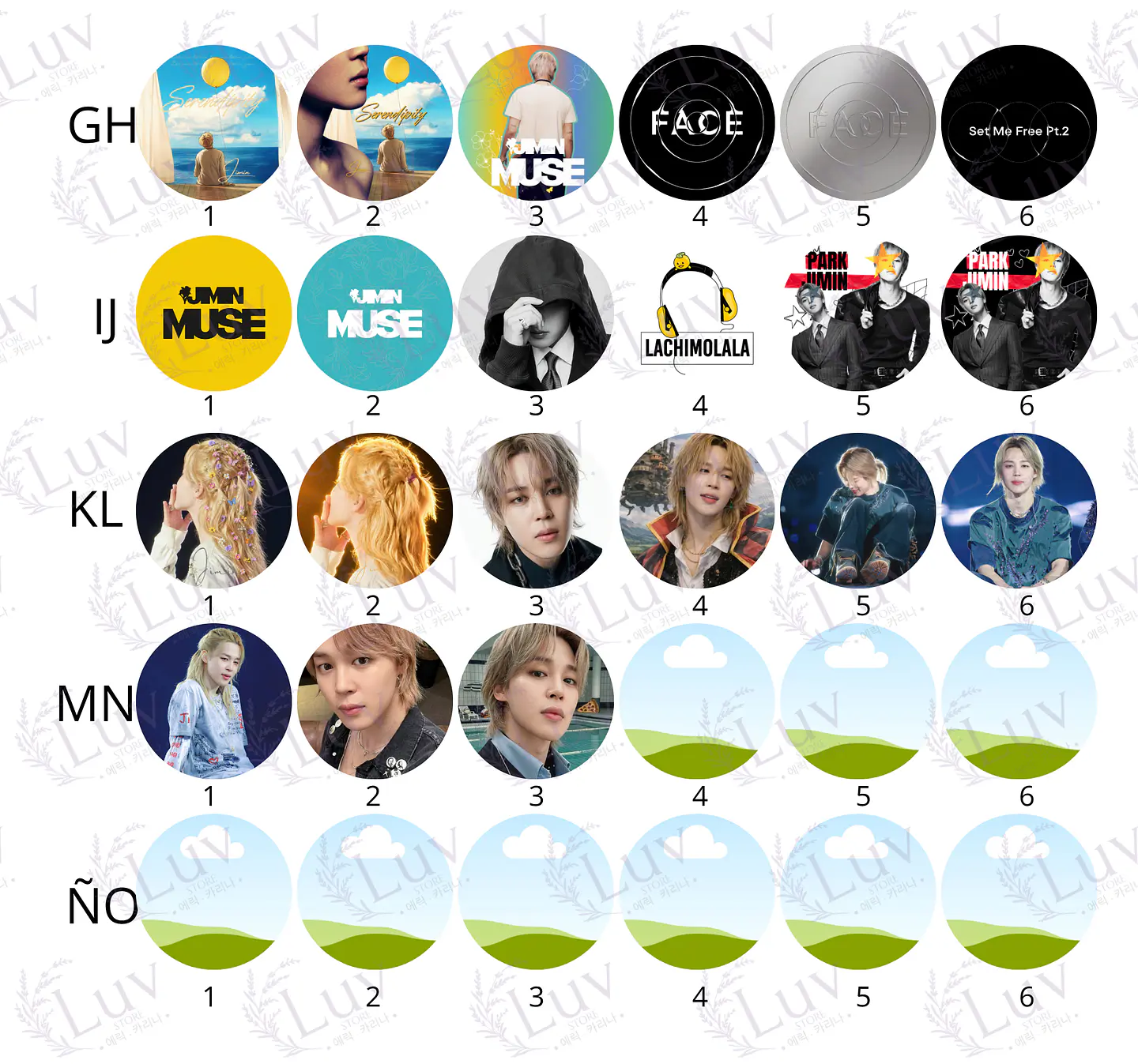 Chapitas Jimin BTS | Colección Park Jimin 8