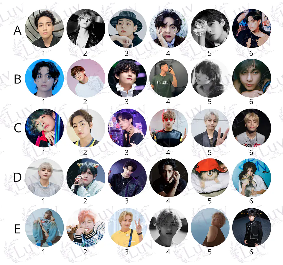 Chapitas V BTS | Colección Taehyung 2