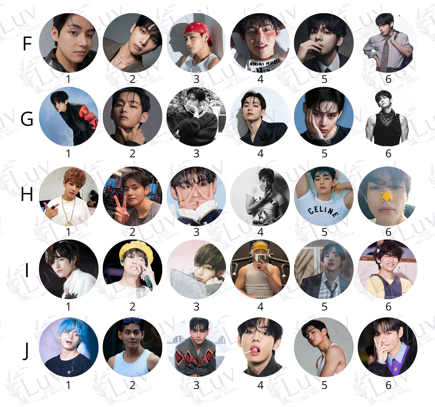 Chapitas V BTS | Colección Taehyung 3