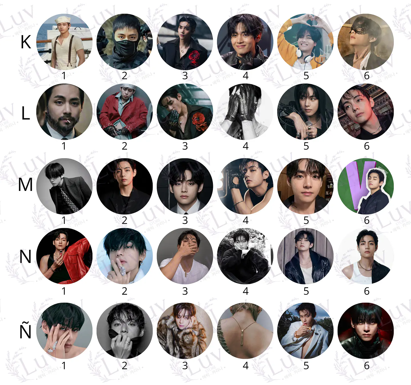 Chapitas V BTS | Colección Taehyung 4