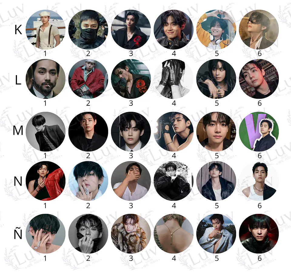 Chapitas V BTS | Colección Taehyung 4