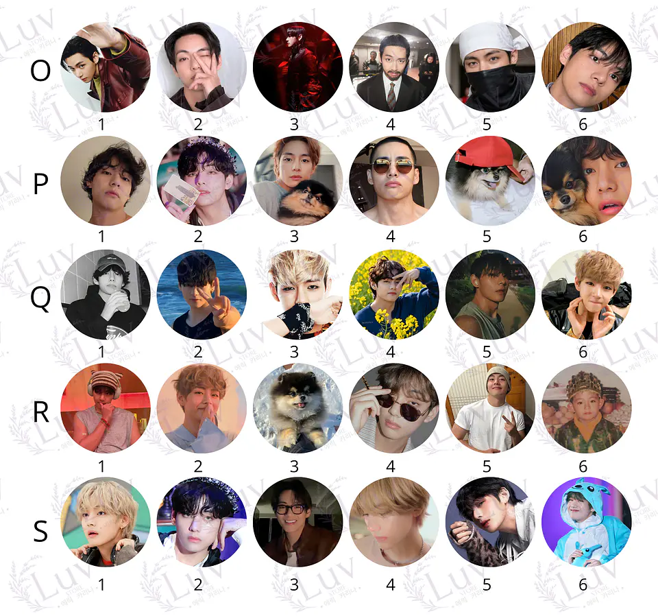 Chapitas V BTS | Colección Taehyung 5