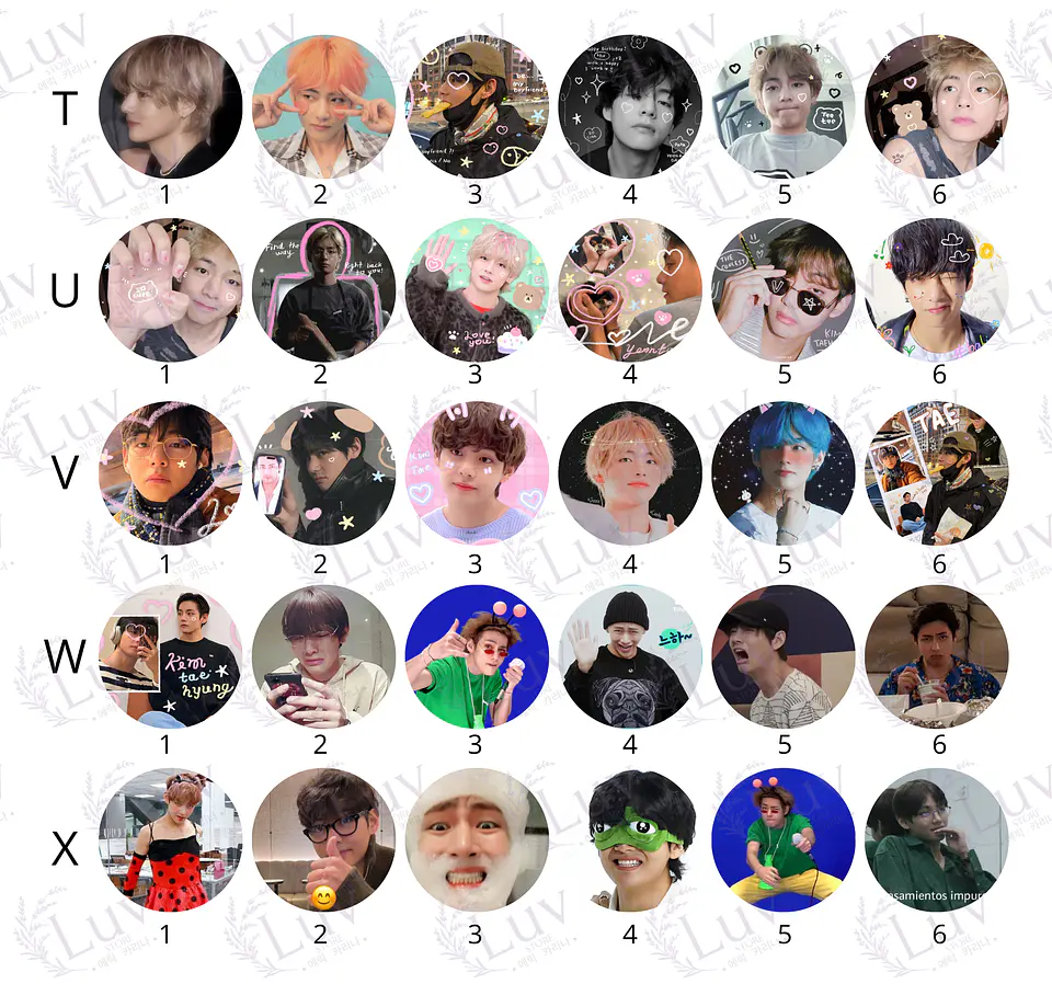 Chapitas V BTS | Colección Taehyung 6