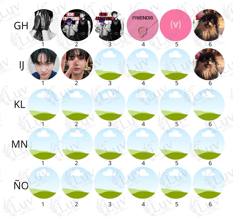 Chapitas V BTS | Colección Taehyung 8