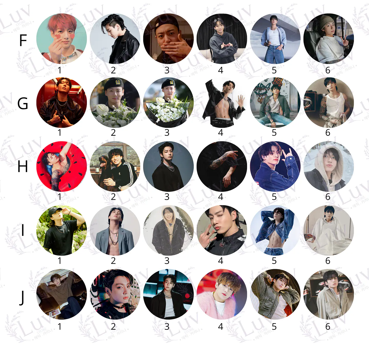 Chapitas Jungkook BTS | Colección Jungkook 3