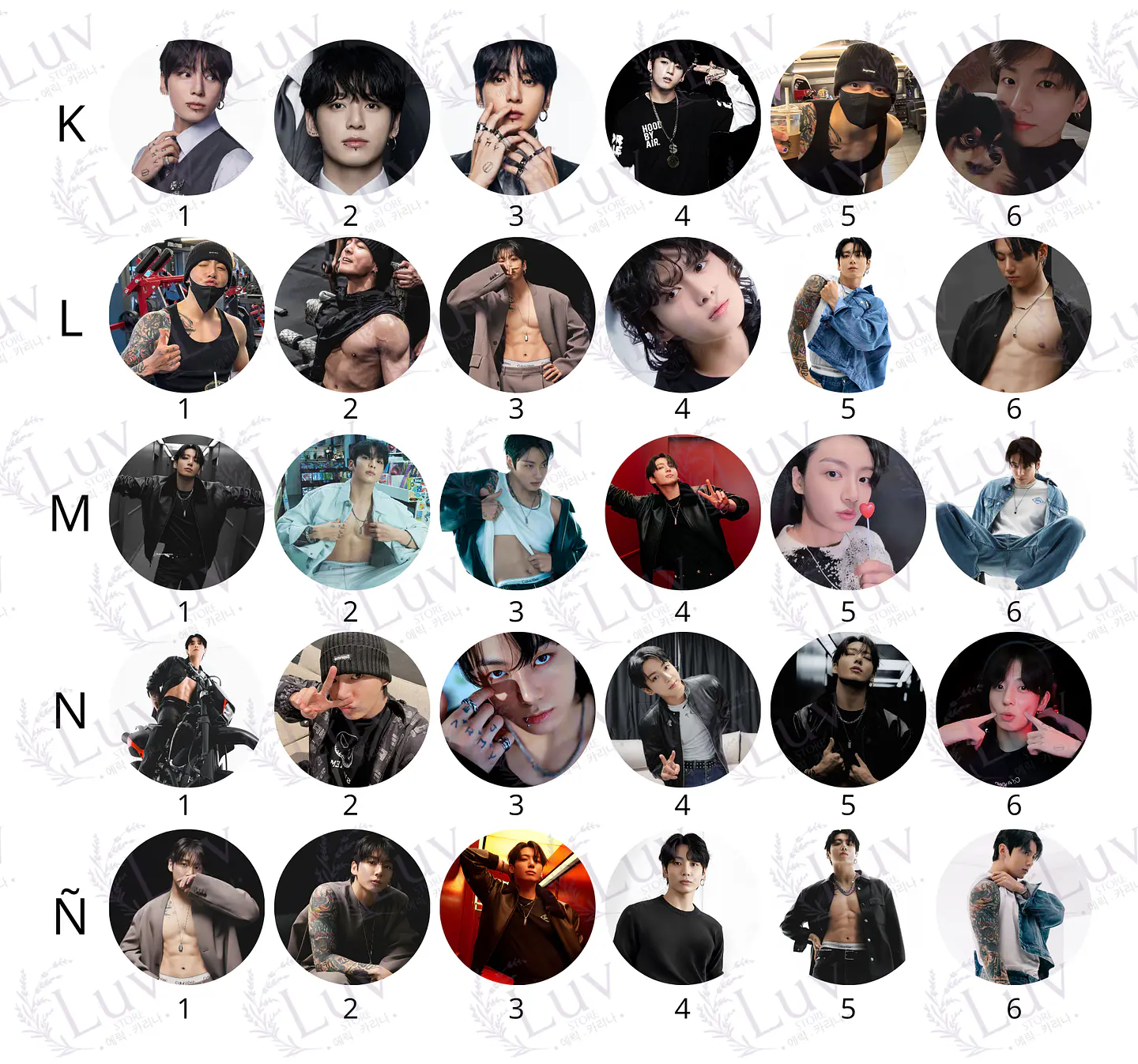 Chapitas Jungkook BTS | Colección Jungkook 4