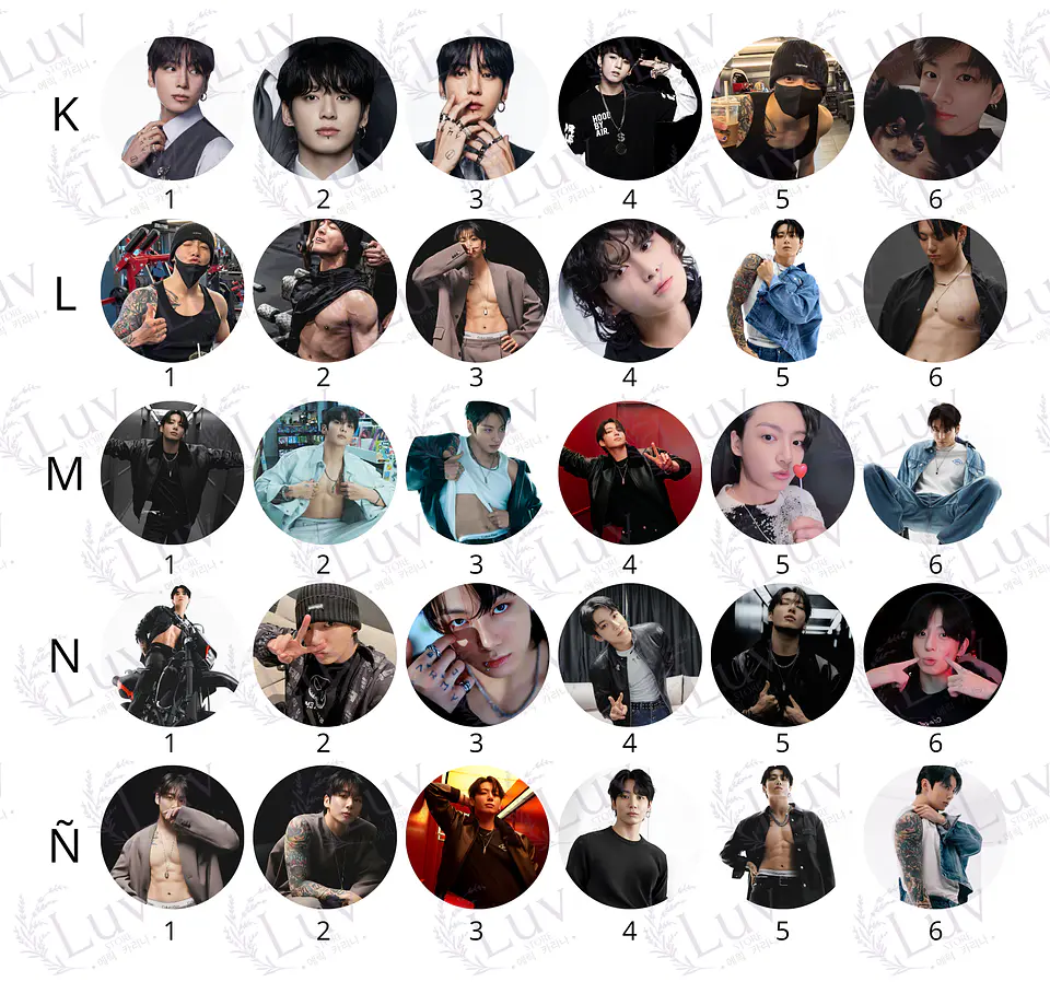Chapitas Jungkook BTS | Colección Jungkook 4