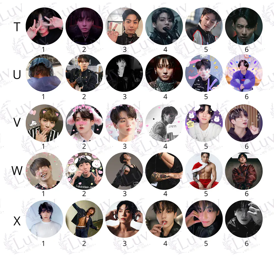Chapitas Jungkook BTS | Colección Jungkook 6