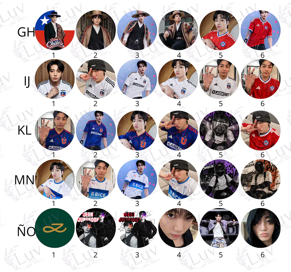 Chapitas Jungkook BTS | Colección Jungkook 8