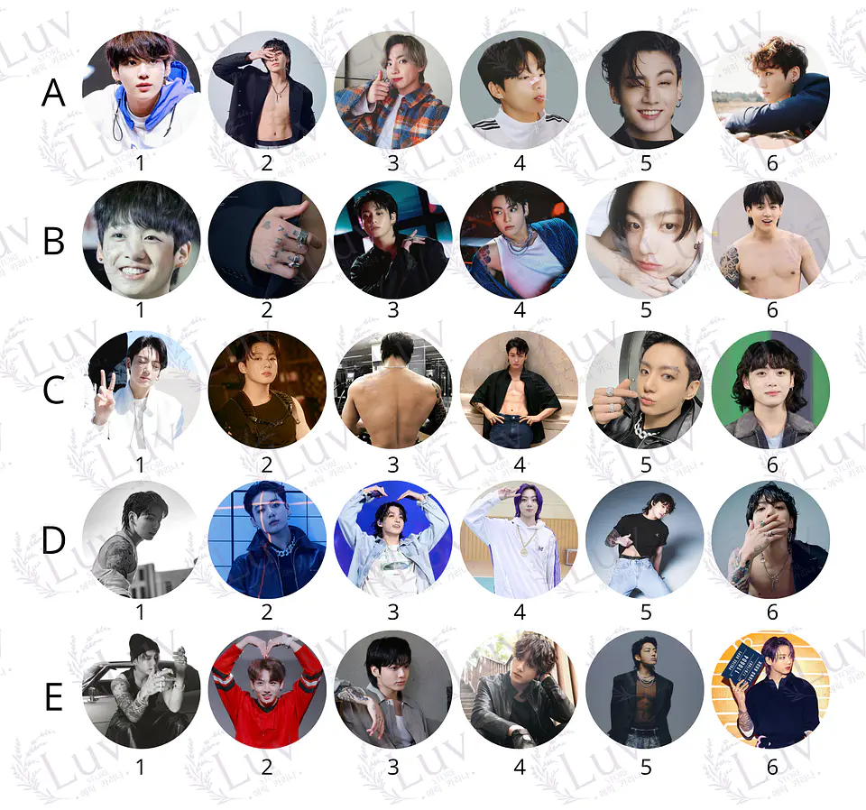 Chapitas Jungkook BTS | Colección Jungkook 2