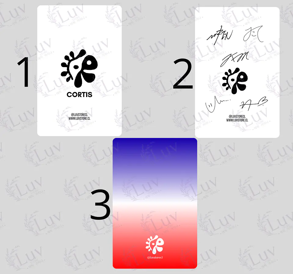Set Photocards Cortis OT5 Selección Chilena Ver. 2 2