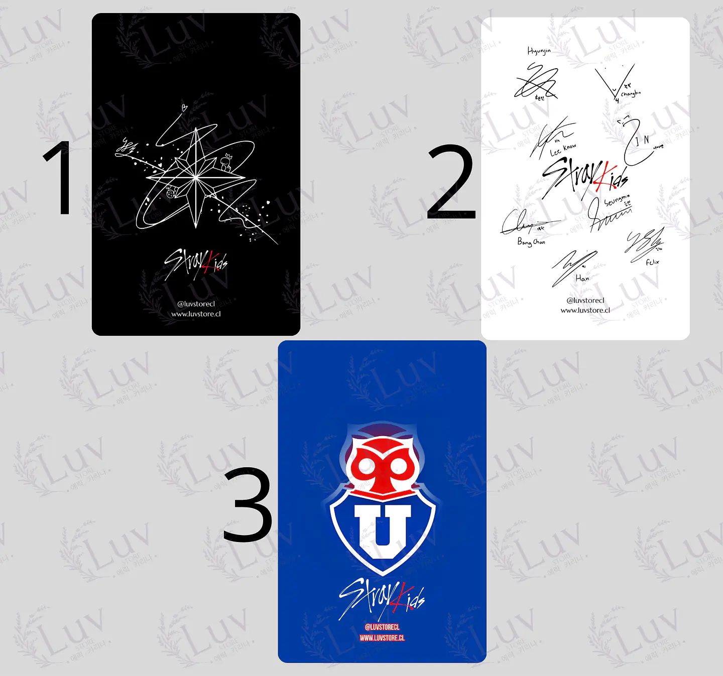 Set Photocards Stray Kids OT8 Universidad de Chile Ver. 1 2