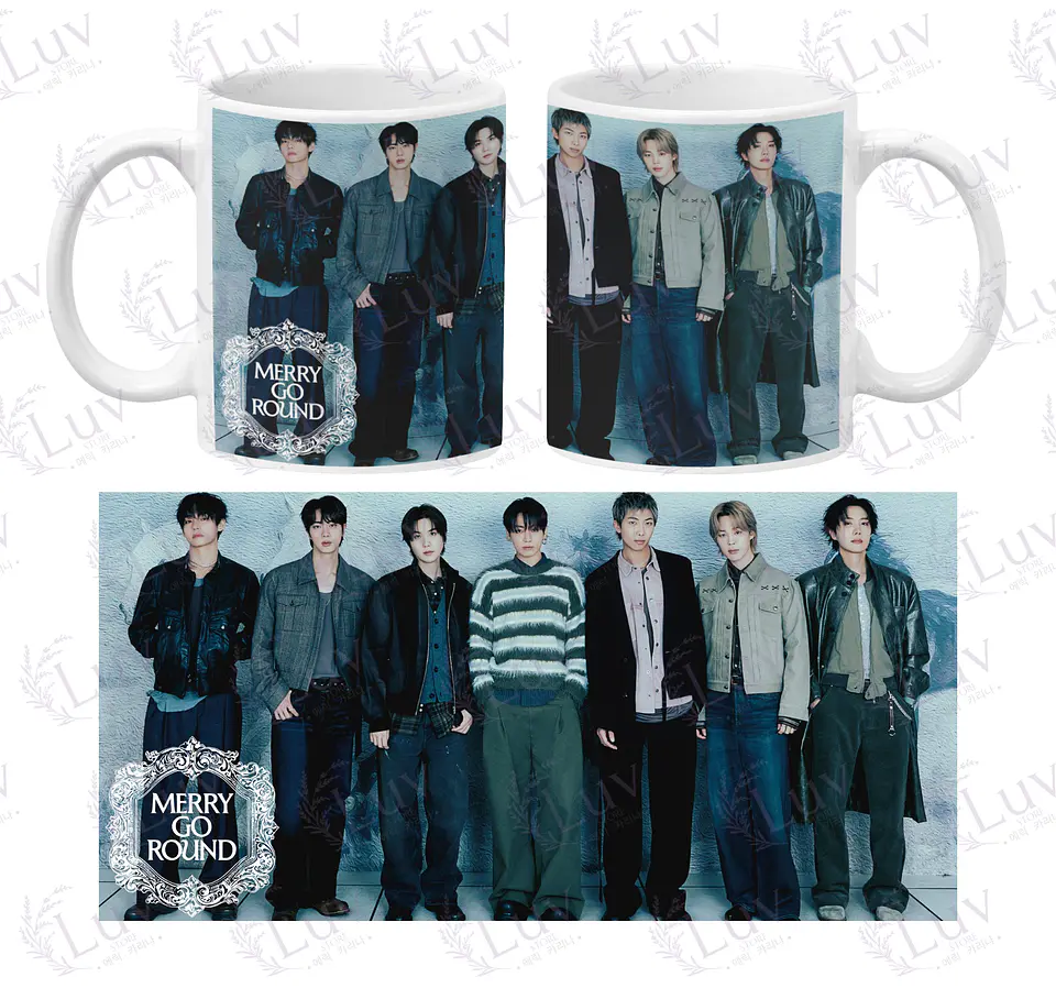 Tazón BTS OT7 | Merry Go Round 1
