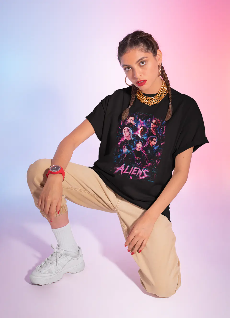 Polera BTS OT7 | Alien Connection 3
