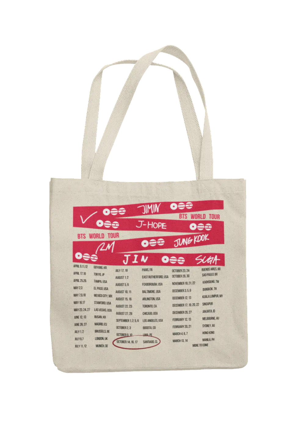Totebag BTS World Tour 2026 | Santiago Encore 3