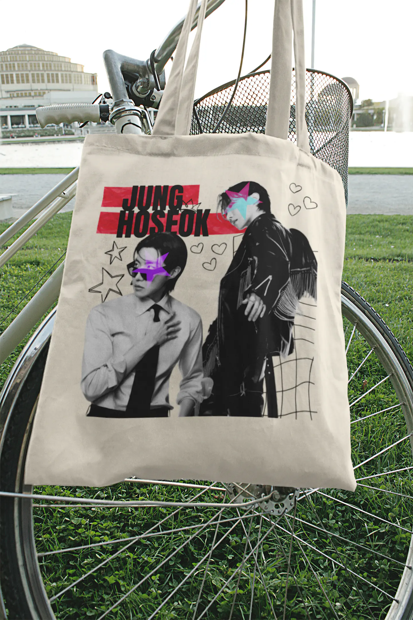 Totebag BTS Jung Hoseok | Neon Star Collage 4