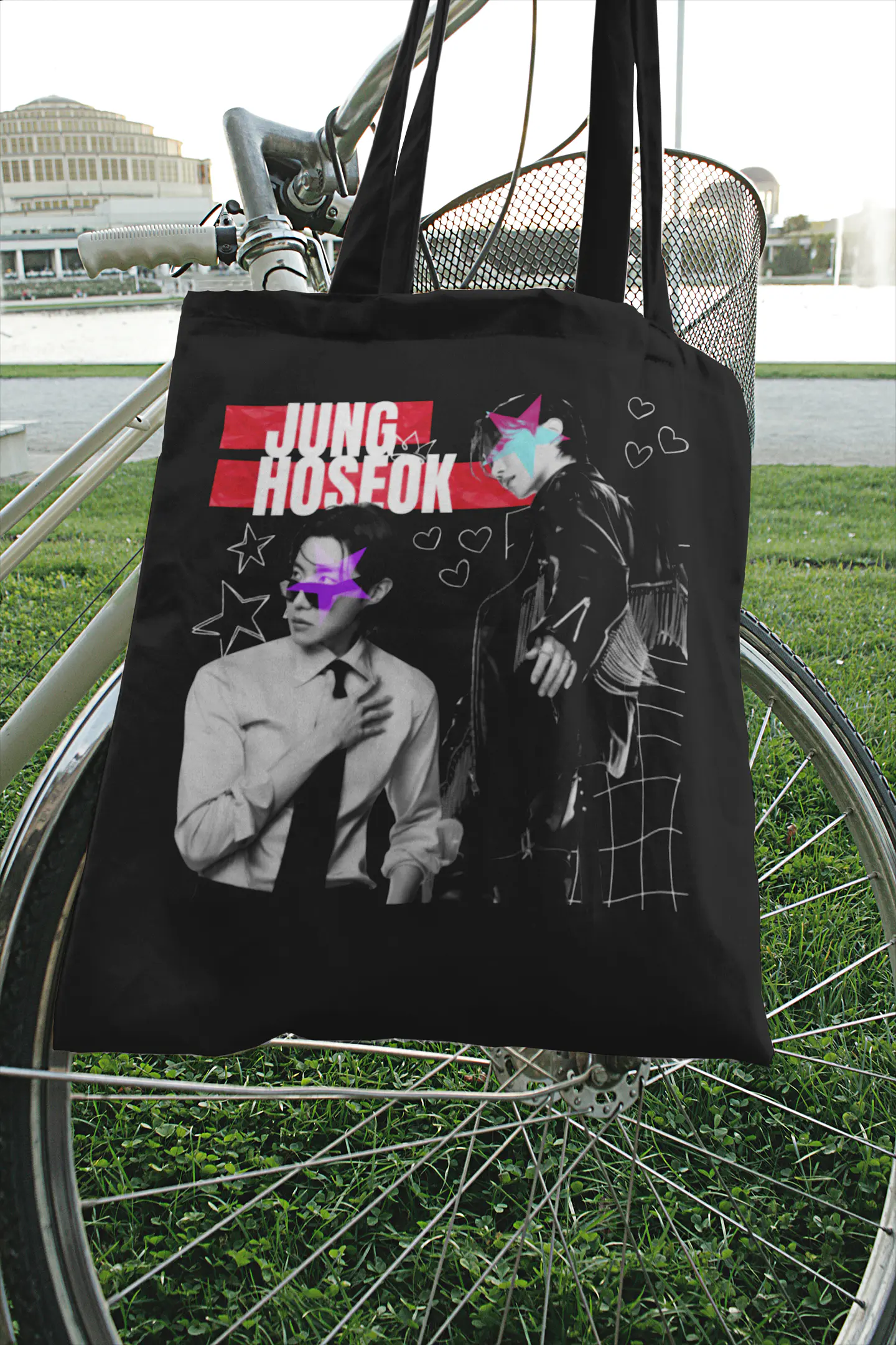 Totebag BTS Jung Hoseok | Neon Star Collage 2