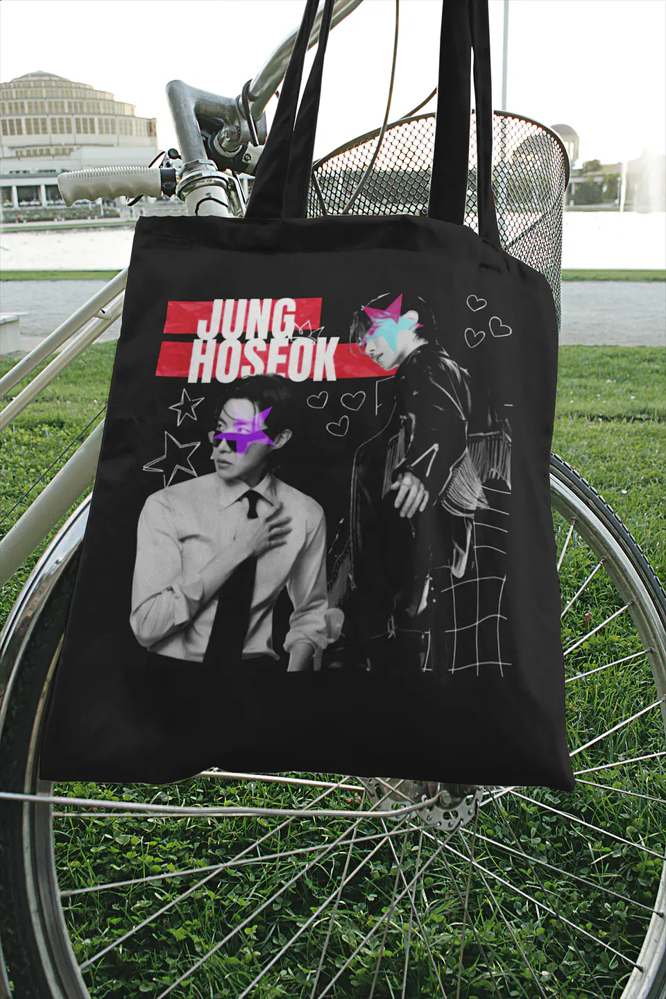 Totebag BTS Jung Hoseok | Neon Star Collage 2