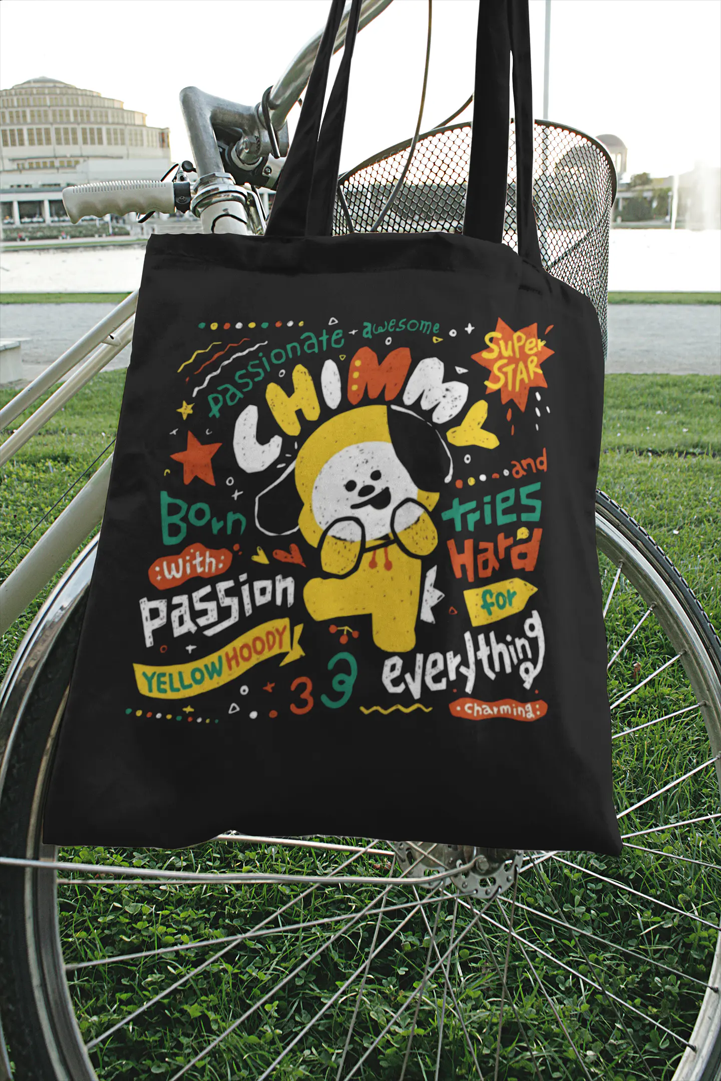 Totebag BT21 Chimmy | Yellow Hoodie Star 2