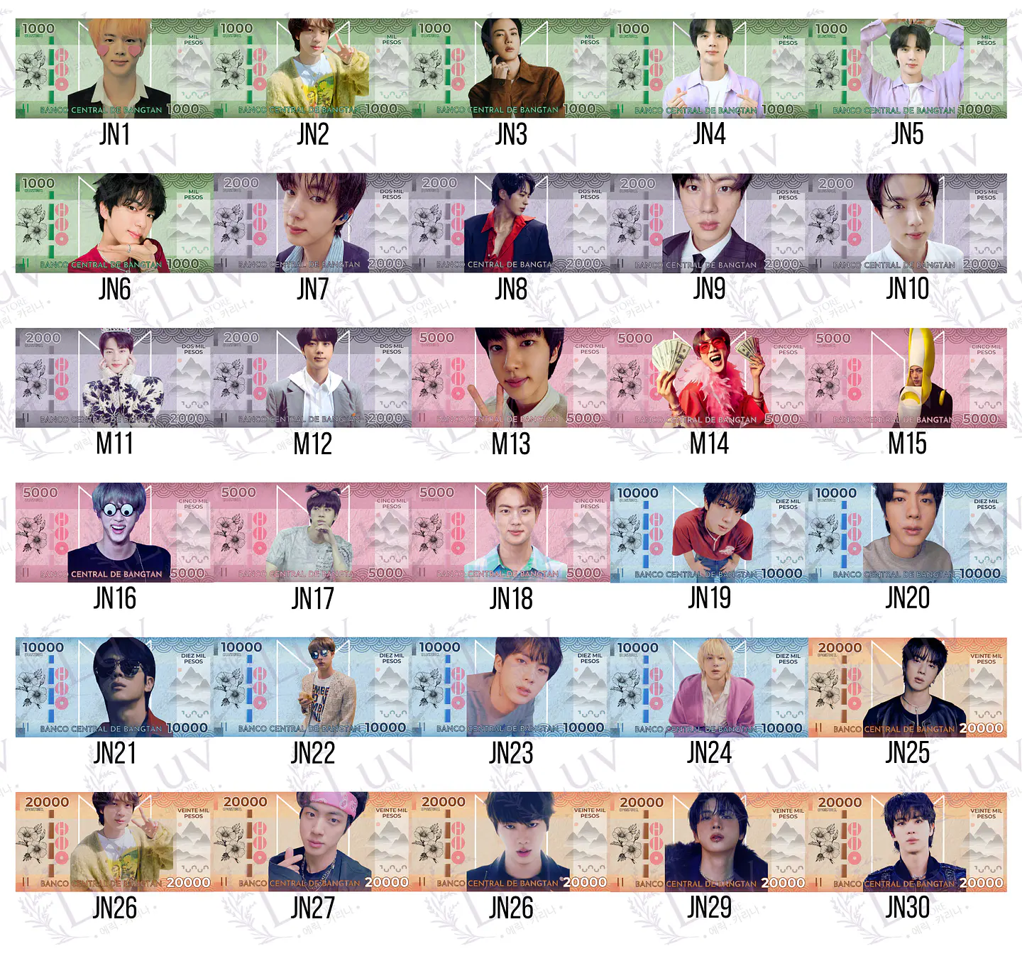 Bitibilletes BTS OT7 | Edición Coleccionable | Billetes 9