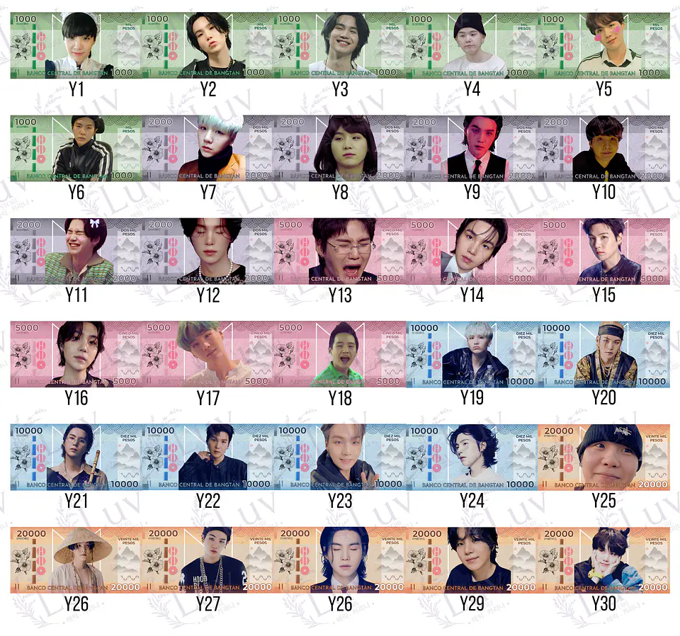 Bitibilletes BTS OT7 | Edición Coleccionable | Billetes 10