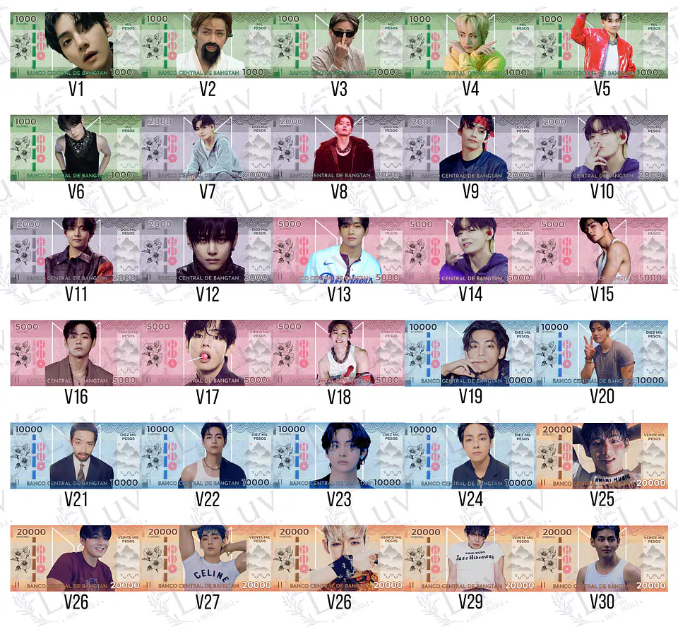 Bitibilletes BTS OT7 | Edición Coleccionable | Billetes 13