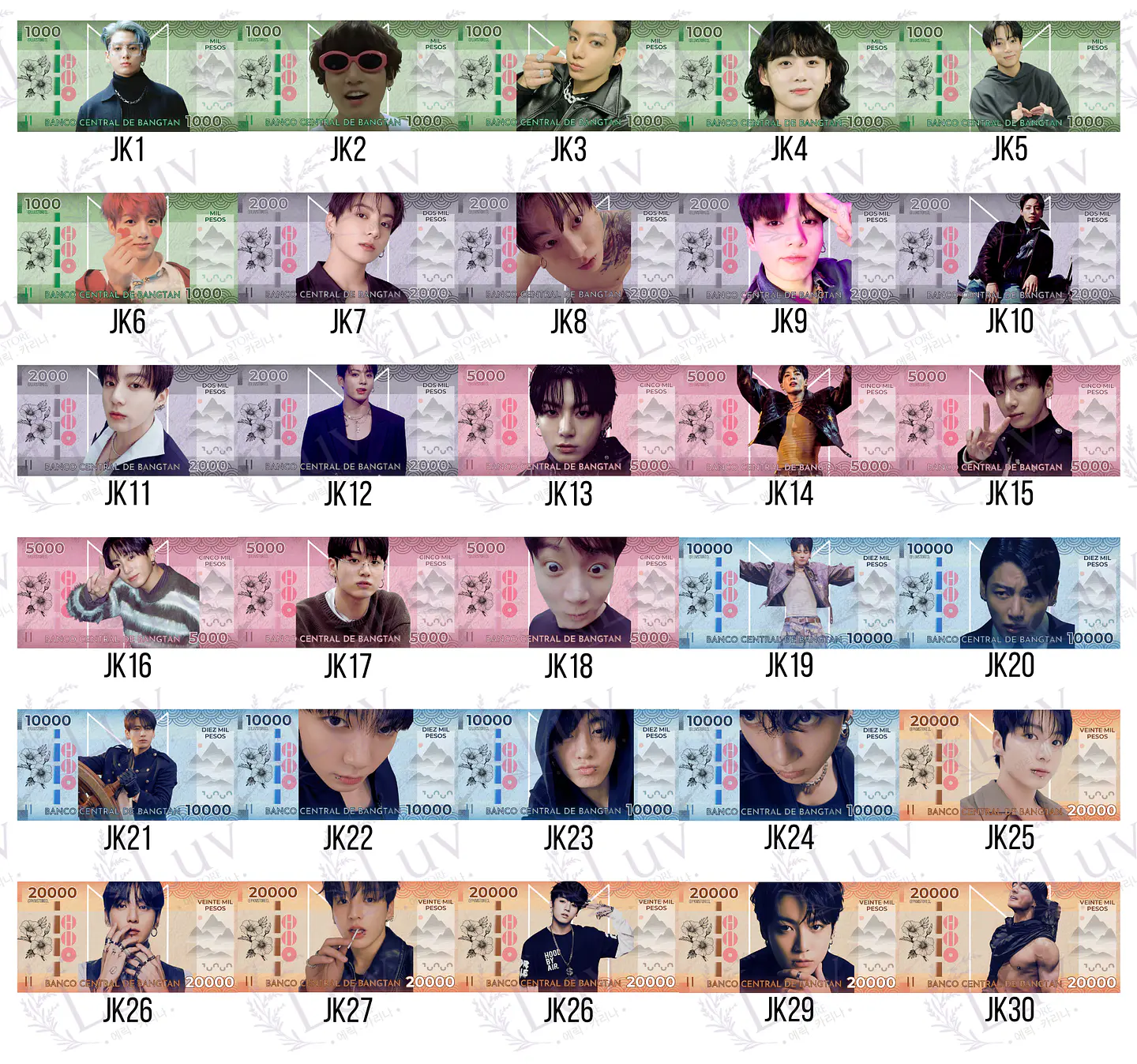 Bitibilletes BTS OT7 | Edición Coleccionable | Billetes 14