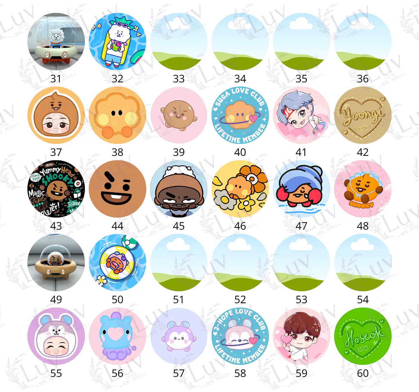 Chapitas BT21 | Colección Personajes 3