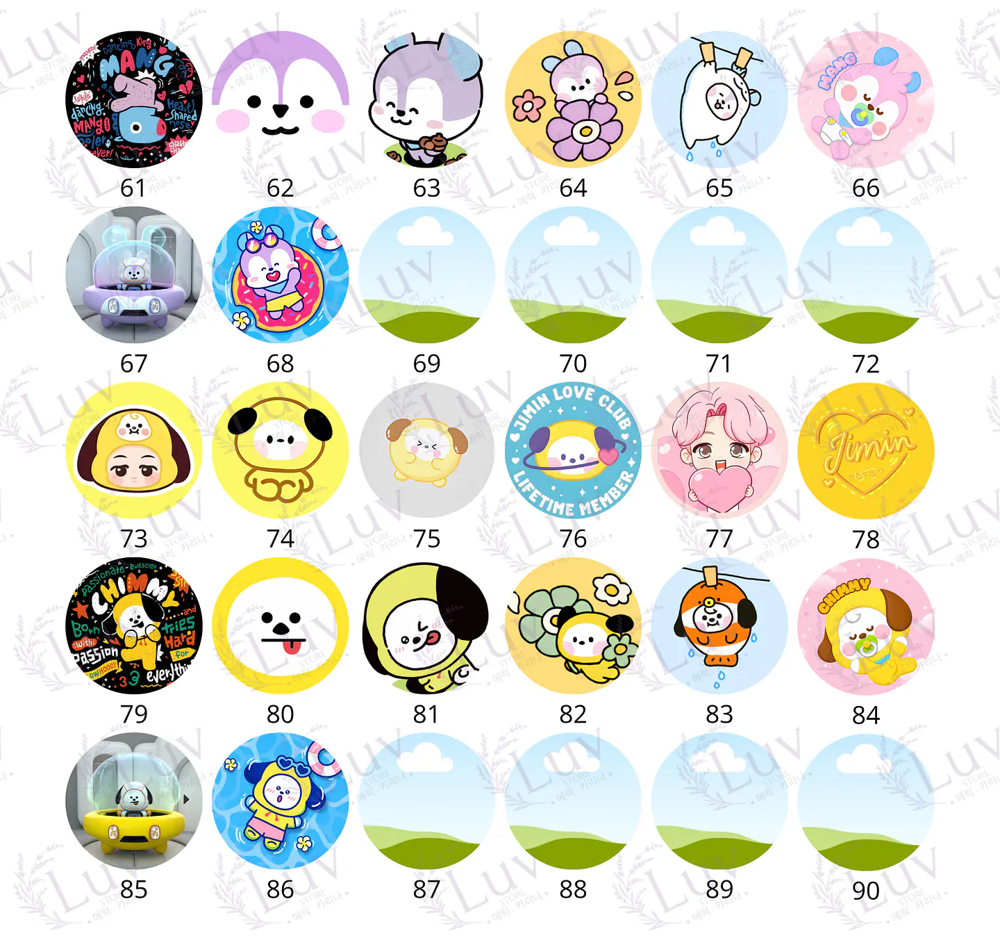Chapitas BT21 | Colección Personajes 4