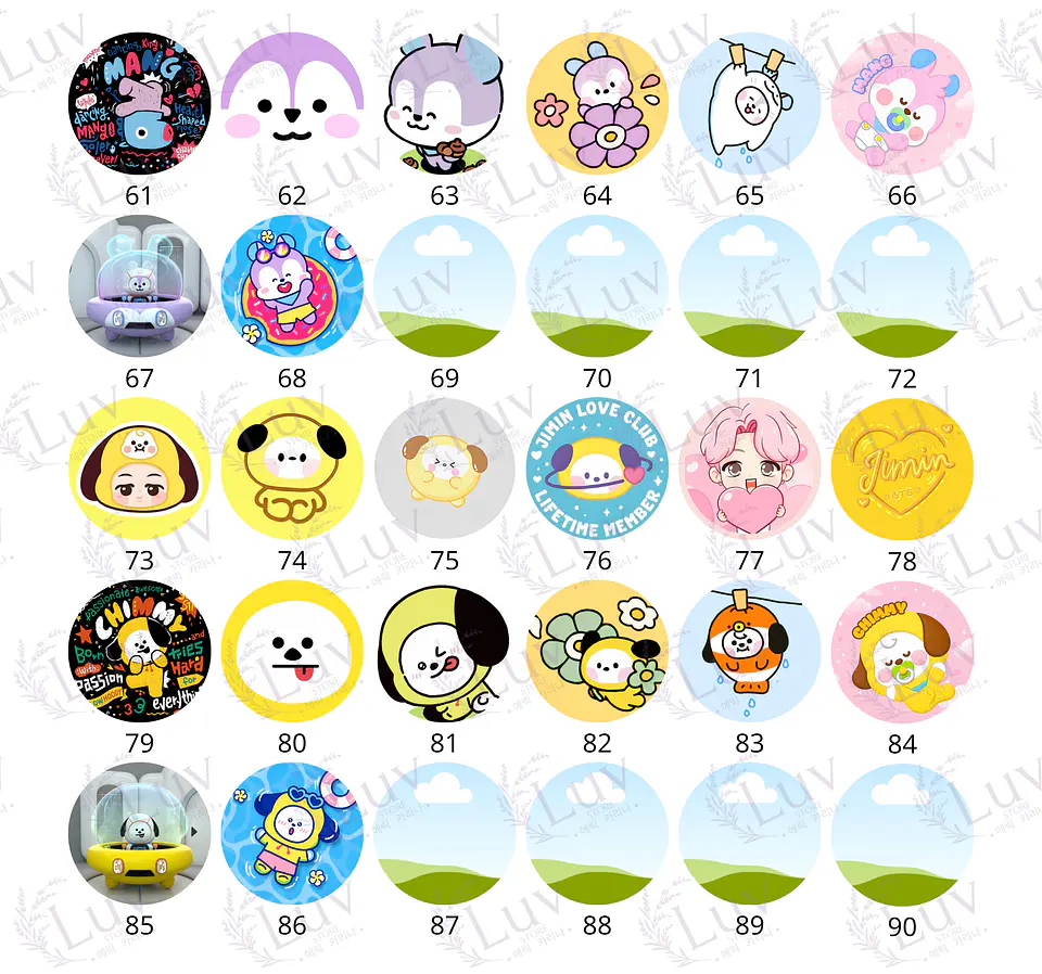 Chapitas BT21 | Colección Personajes 4