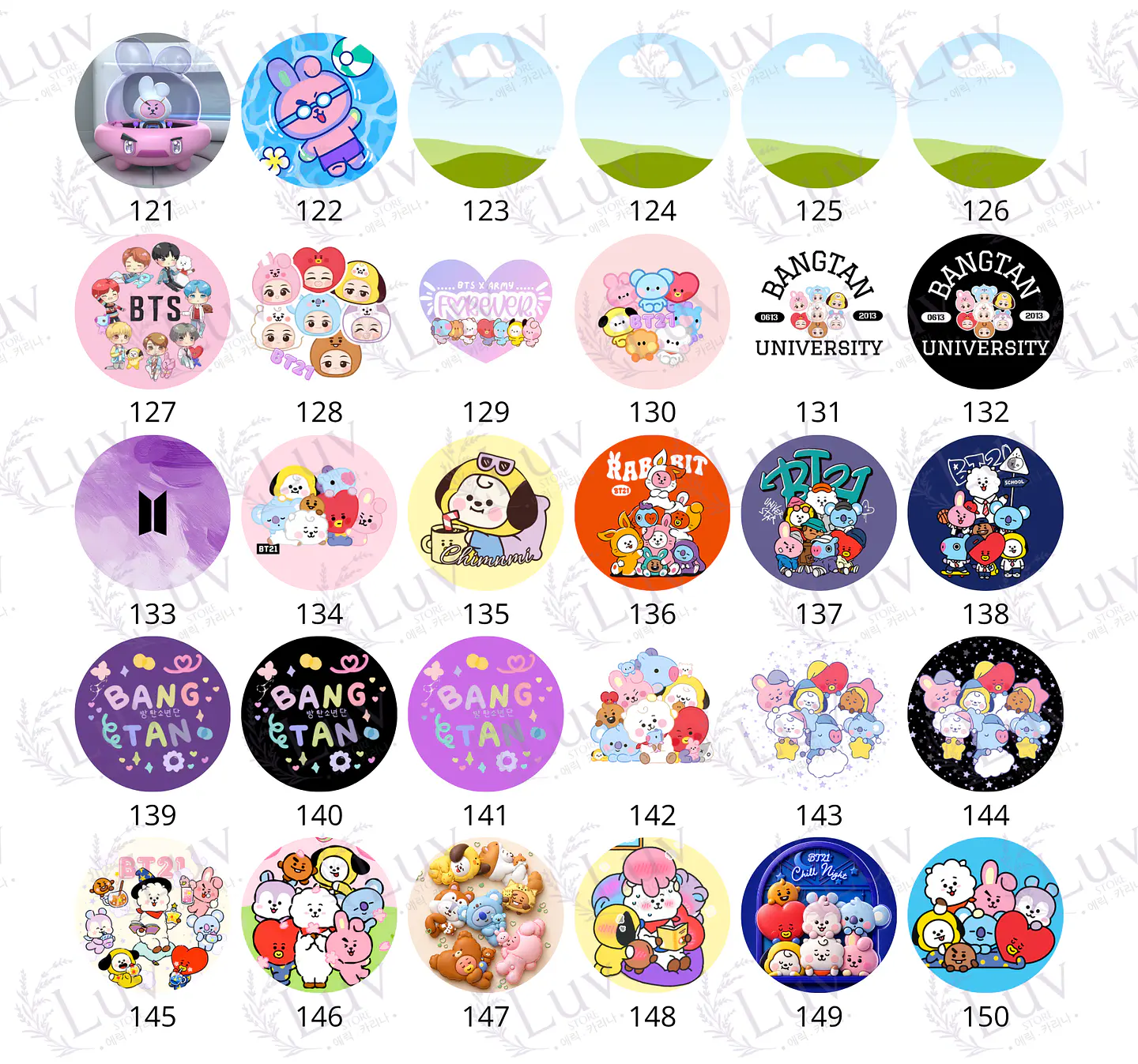 Chapitas BT21 | Colección Personajes 6